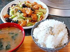 炸鸡炒蔬菜-梦山水日本烧肉(五四广场店)