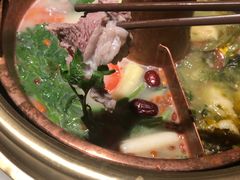 手切羊肉-同心如意传统铜火锅