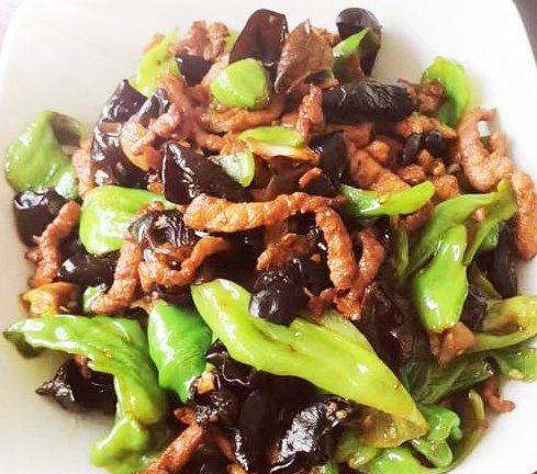 农家乐木耳青椒肉丝,下饭必点菜品