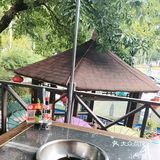 成都松弛感一半在庭院 大院河鲜鱼莊 清水河公园