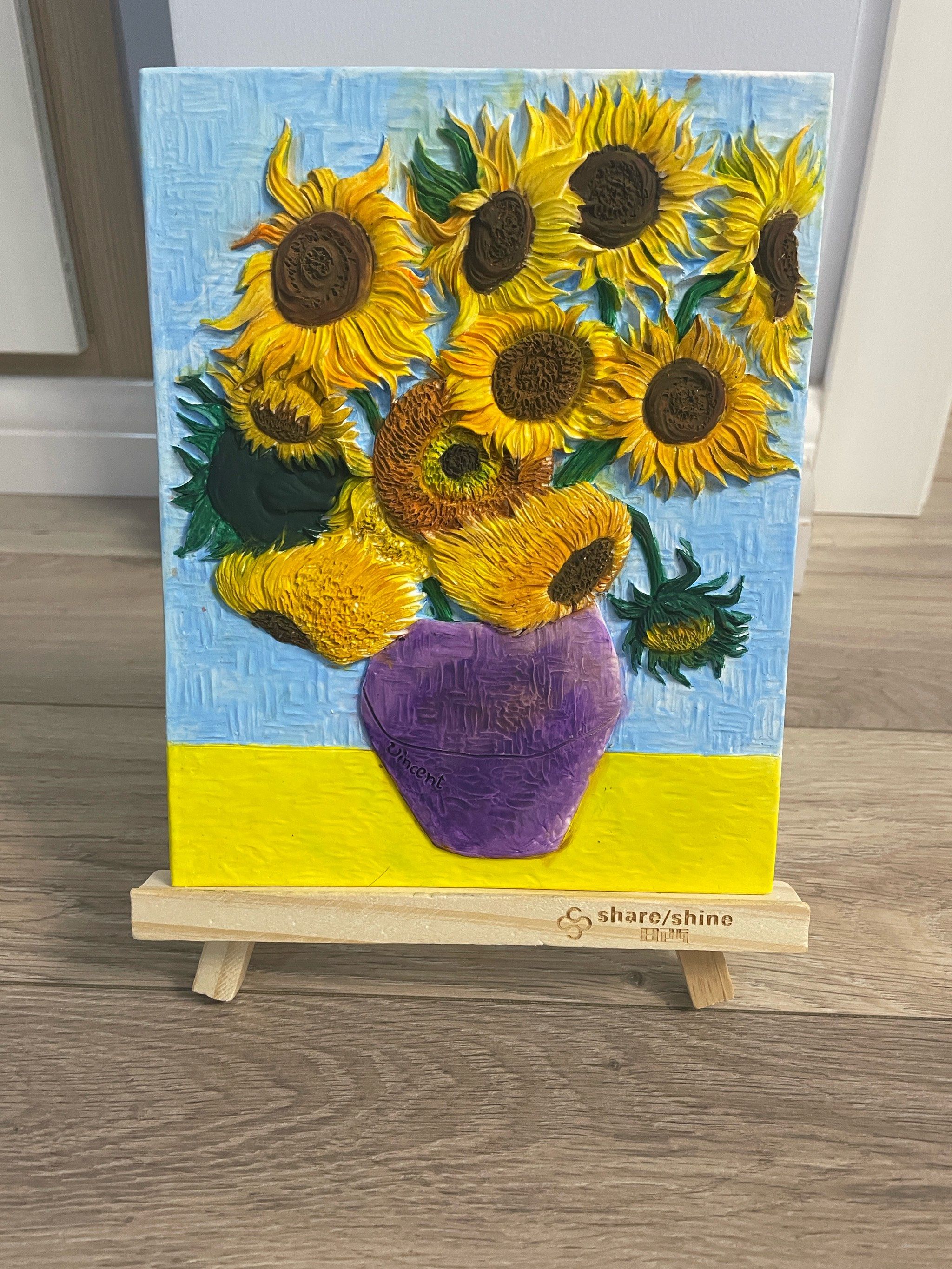 晒shareshine向日葵石膏画世博