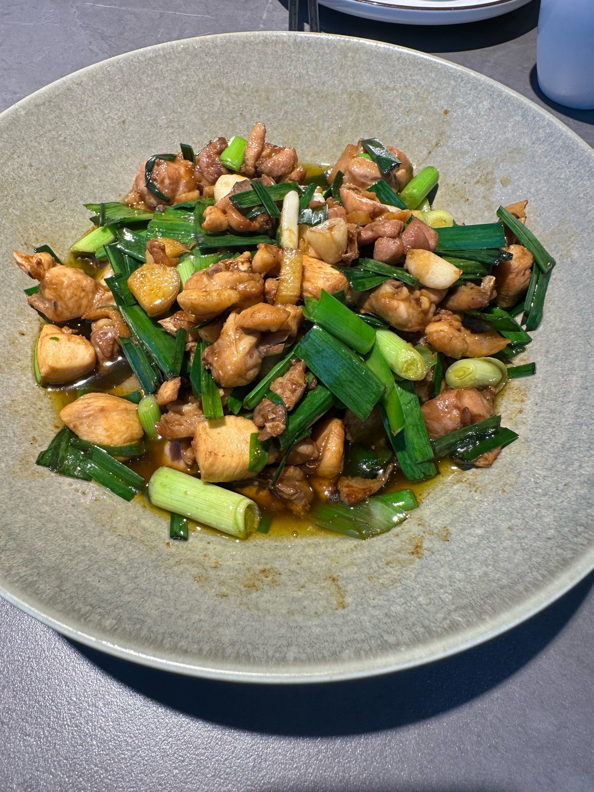 生炒小公鸡 咸肉青番茄

看样子