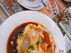 虾仁叉烧双拼滑蛋饭-旺记冰室(九龙中心大厦店)