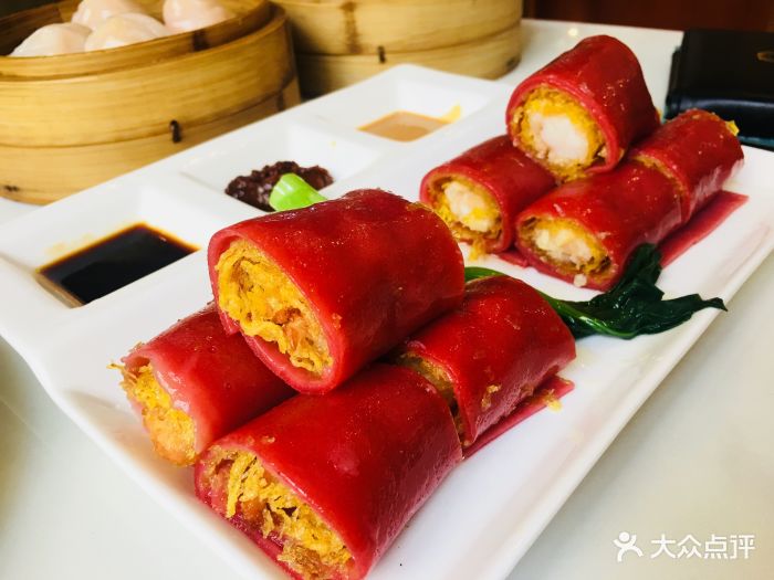 钻石茶餐厅-金沙红米肠粉-菜-金沙红米肠粉图片-武汉美食-大众点评网