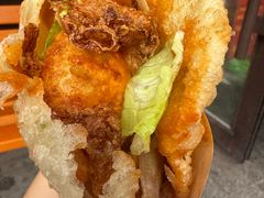 -小红车炸蛋葱油饼