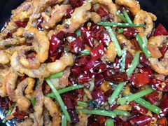 干煸鱿鱼须-大眼锅贴水饺(河东店)