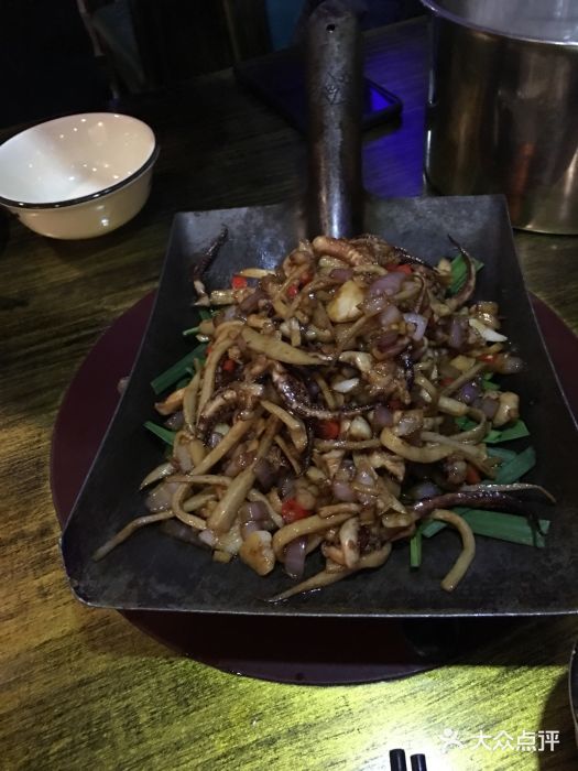 老味道湘菜铁板鱿鱼须图片