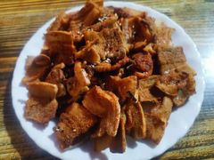 -陕北农家小吃风干羊肉剁荞面