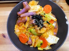 鱼饼炒年糕-芝士牛炭火烤肉