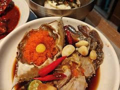 -草家酱蟹炭火烤肉店(珲春南路一店)