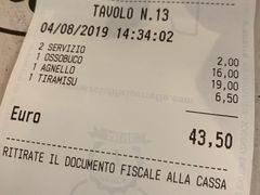 账单-Ristorante Amedeo