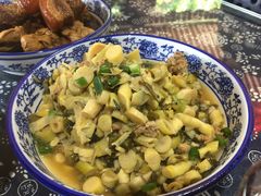 野笋炒雪菜肉沫-国生茶庄·地道农家菜团建活动