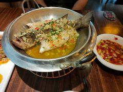 生焖鲈鱼-梁记粥铺(开元地中海店)