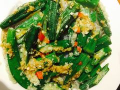 蒜蓉粉絲蒸秋葵-上楼私房菜(院士路店)