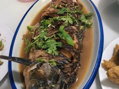 微山湖四鼻鲤鱼-微山湖湖畔好客居鱼馆渔家菜(微山湖风景区店)