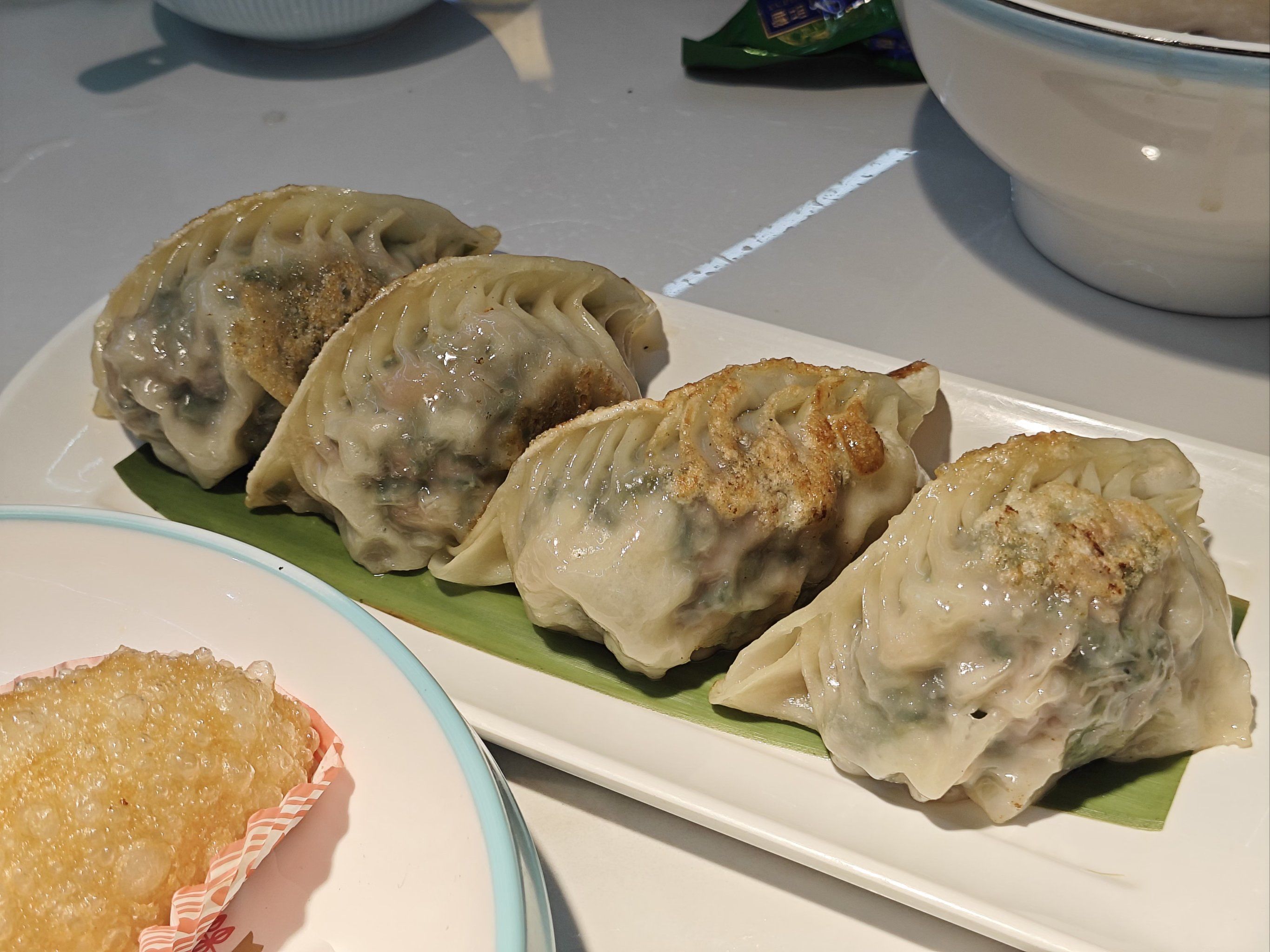 他家韭菜煎饺真的好吃