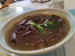 韭菜浮皮煮猪红-汇景花园酒家(基立下道店)