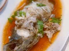 清蒸石斑鱼-巧克力渔家.小船海鲜胶东菜(万平口店)