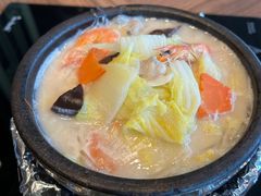 文蛤鲜虾煮胶东大白菜-香厨中餐厅(松北香格里拉店)