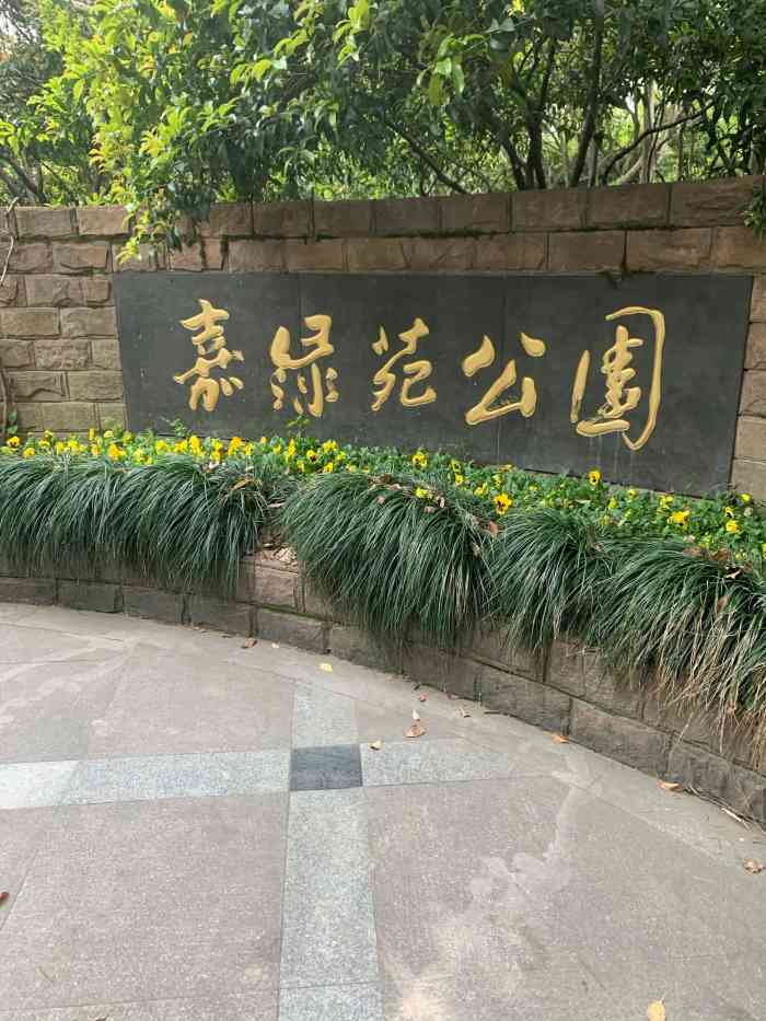 嘉绿苑公园-"从星光城出来就看到对面的路边全是樱花树,.