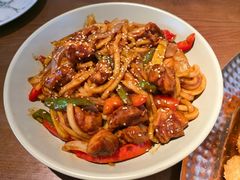 椒麻鸡炒乌冬面-魏客咖啡(中铁中心店)