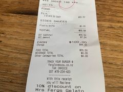 账单-Fergburger(皇后镇店)