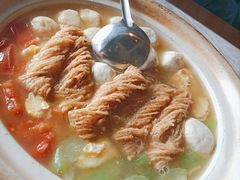 丝瓜鱼丸炖馓子-永安鱼庄·镇江菜(东吴路店)