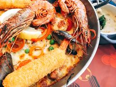 招牌芝士焗大虾海鲜饭-四季天方包子