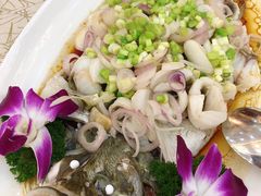 葱油起片浸桂花-轩记海鲜餐厅·四十五年老字号·经典粤菜(西区彩虹店)