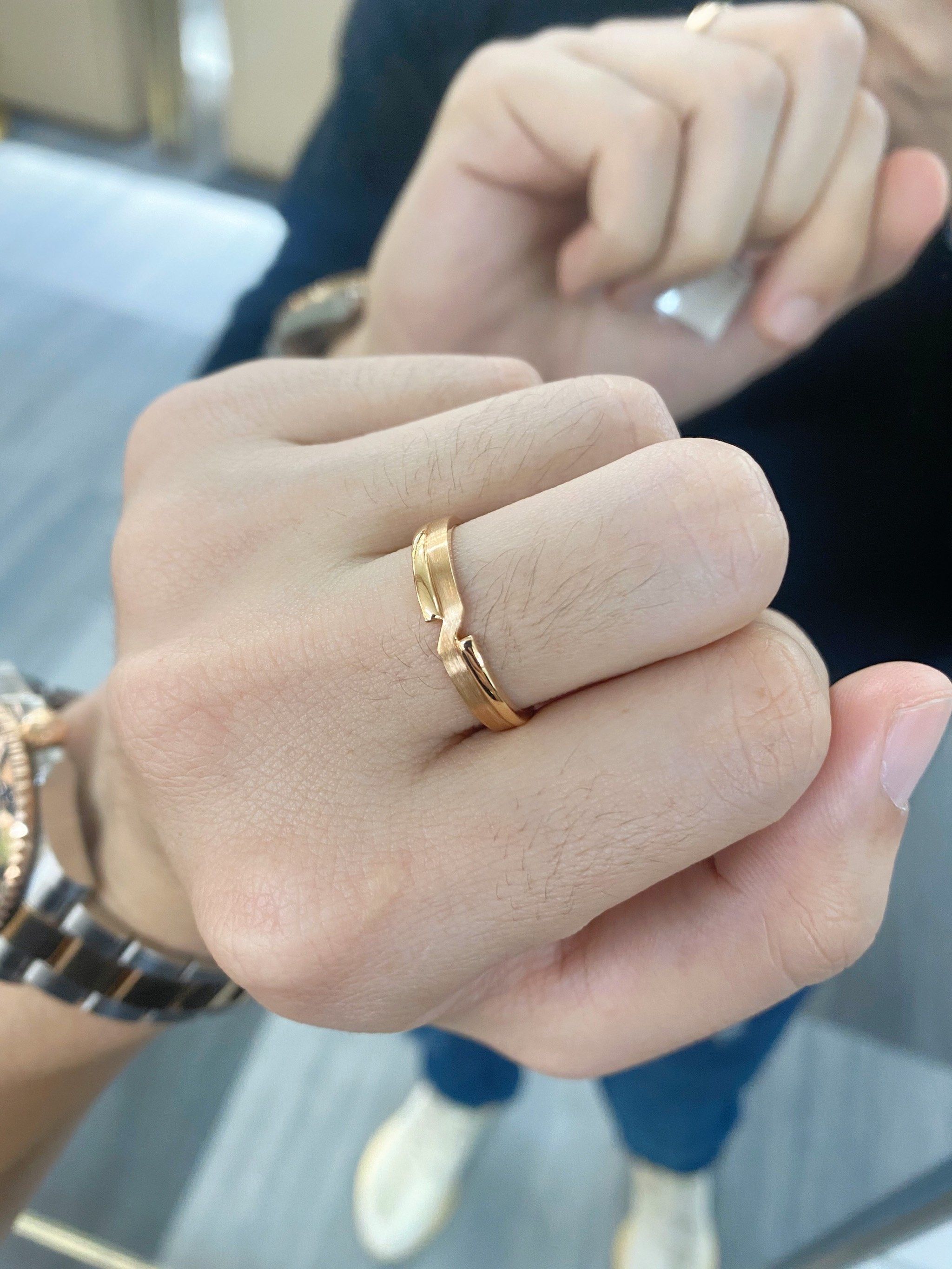 爱意星河男戒💥玫瑰金色18k金