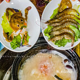 【现切猪杂鲜活海鲜🦐粥底5元 现煮烟火气🔥】