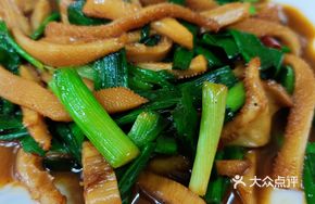 Stir-fried Lamb with Sheep Stomach and Garlic