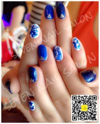 超美的电光蓝-7号美甲美睫