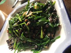 韭菜炒螺肉-烟水渔庄餐厅(西溪湿地店)