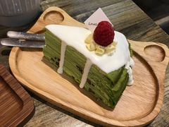 抹茶千层蛋糕-小时光咖啡馆(开森度假森林店)