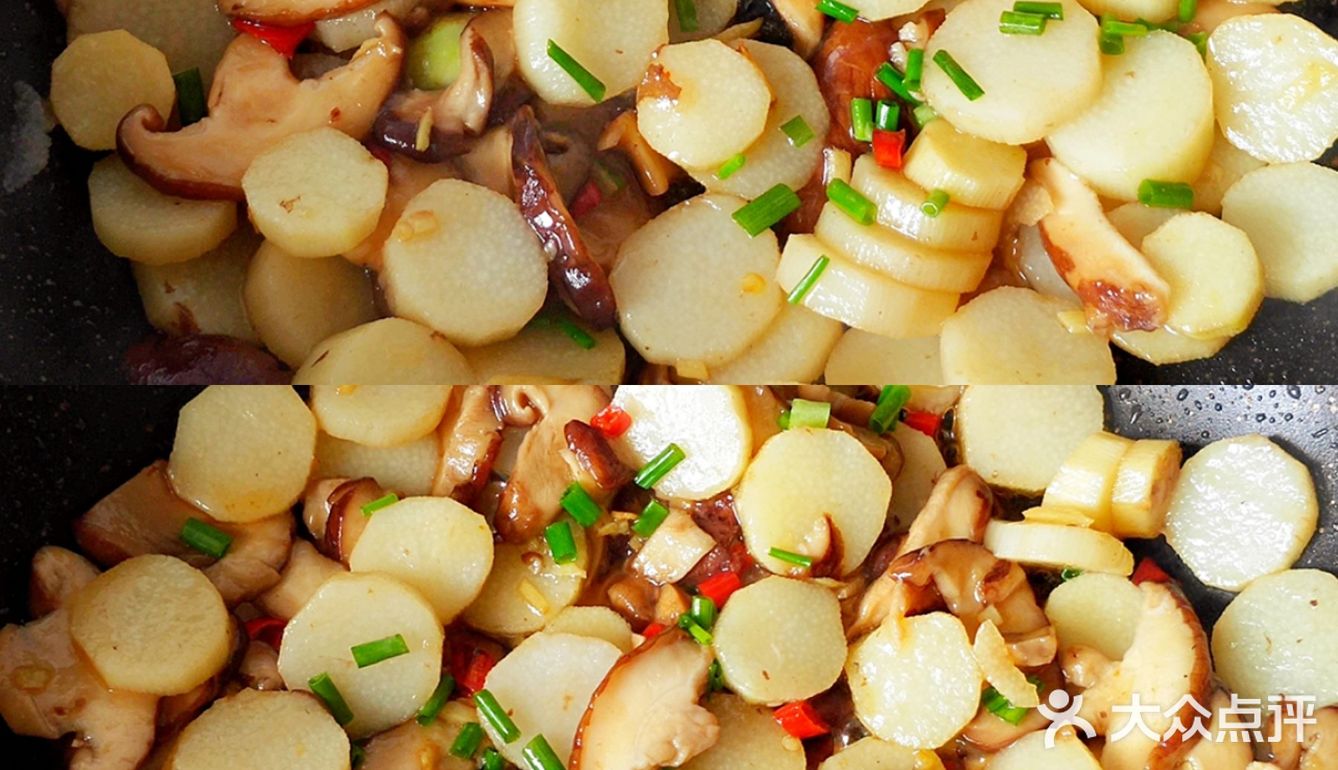 9292香菇炒山药健脾胃助消化营养美味不长肉肉