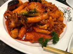 海鲜拉面炒年糕-青松馆韩国料理(香港中路佳世客店)