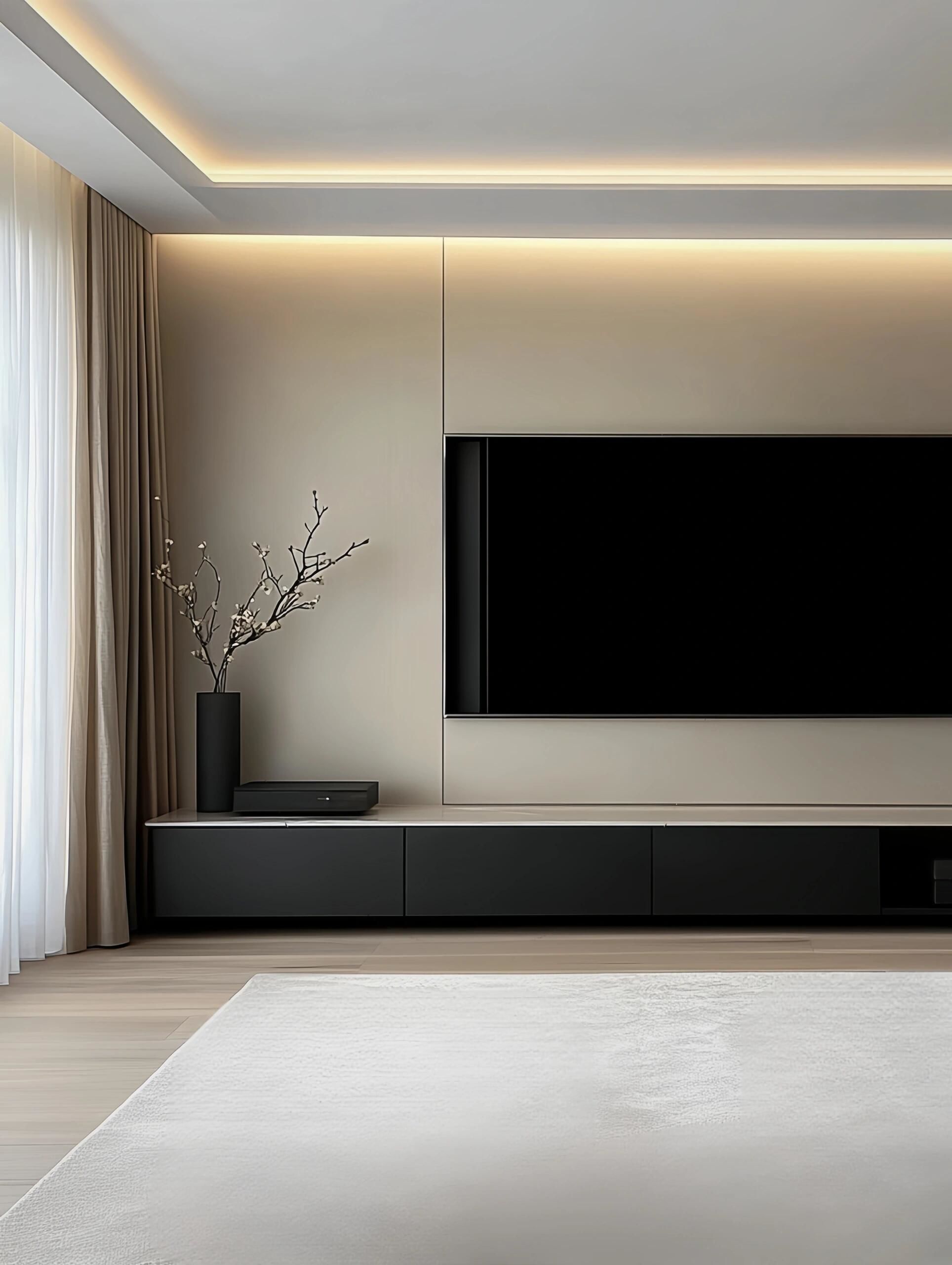 电视墙的极简魅力