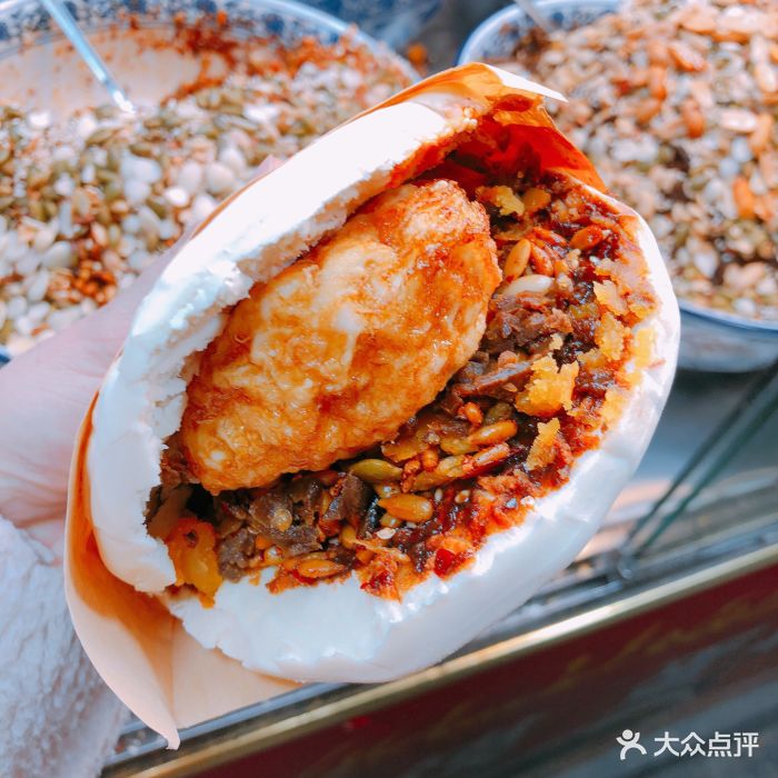 老马家马蓉蛋菜夹馍·腊牛肉夹馍-蛋菜夹馍图片-西安美食-大众点评网