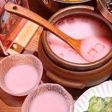 面是用韩国的龙须面很劲道，再用了刨冰作为汤底