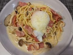 奶油汁培根溏心蛋意面-Future&Kitchen