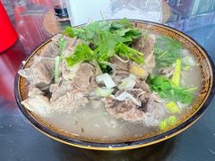 -陕北农家小吃风干羊肉剁荞面