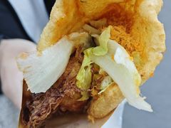 -小红车炸蛋葱油饼