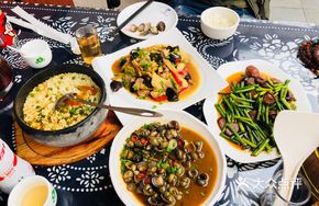 Garlic Shoot and Homemade Sausage