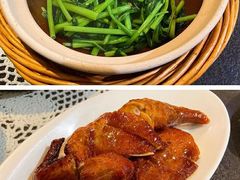 啫啫虾酱空心菜-熠盛粤味(永康路店)