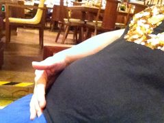 吃撑了的肚子-广州中心皇冠假日酒店-环市食坊·海鲜自助餐厅