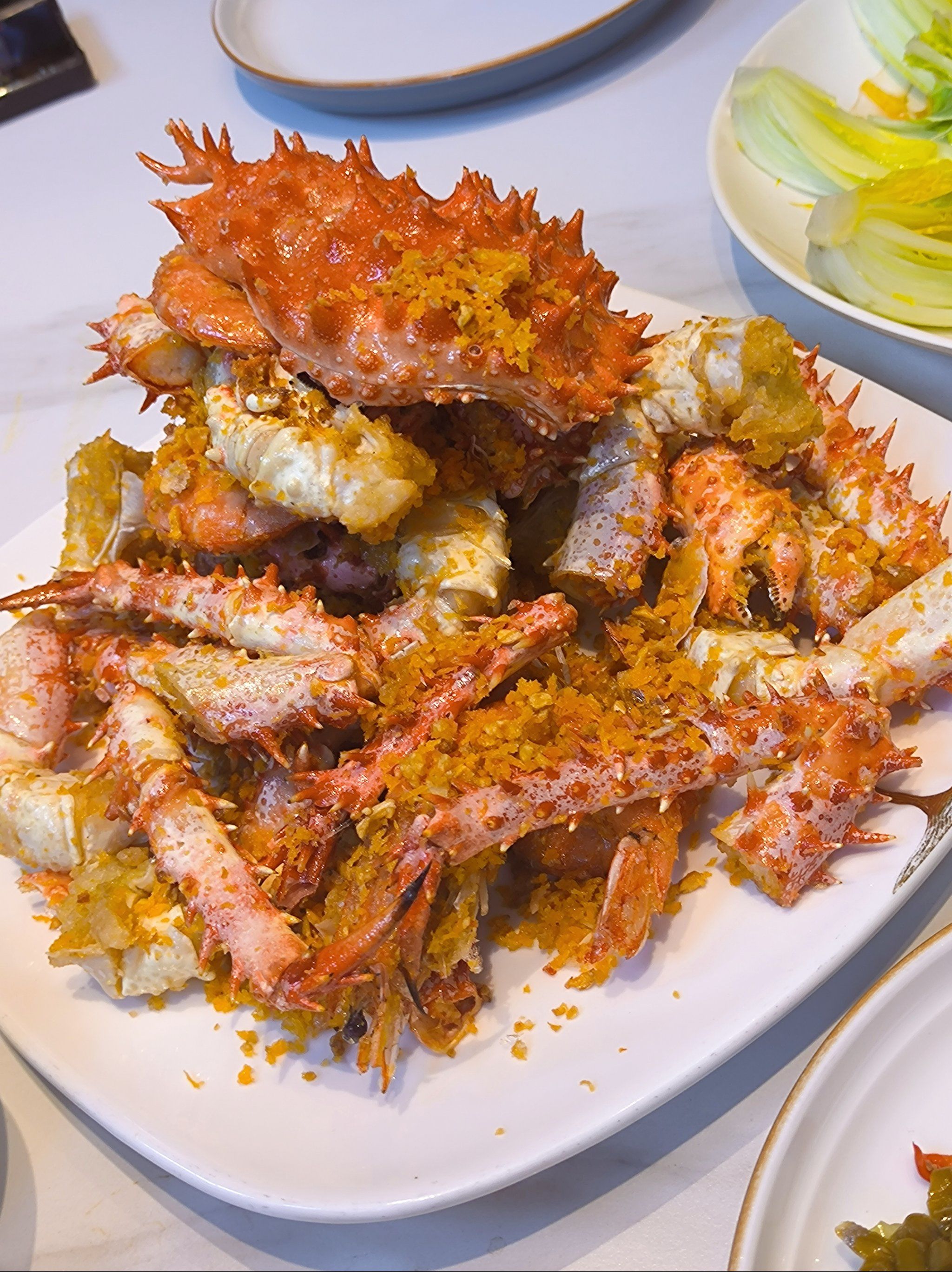 第一次吃帝王蟹,但感觉虾更好吃