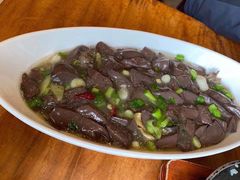 大蒜炒鸭血-侬佳蒸菜馆(听潮店)