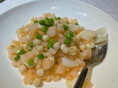 鸡头米百合炒虾仁-玫瑰厅上海菜(兴国路店)