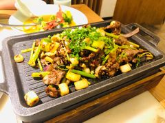 葱椒爆牛肉-绿茶餐厅(西单老佛爷店)